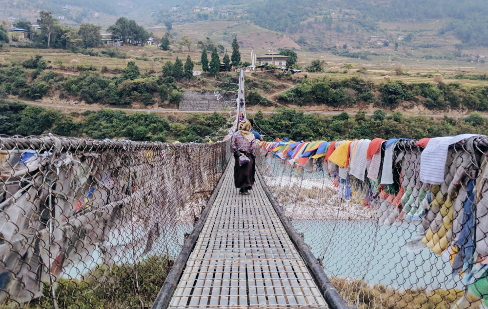 Suspension bridge Bhutan