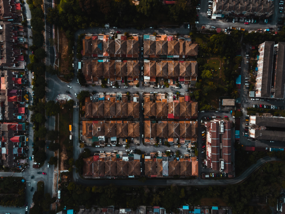 Malaysia aerial image of community