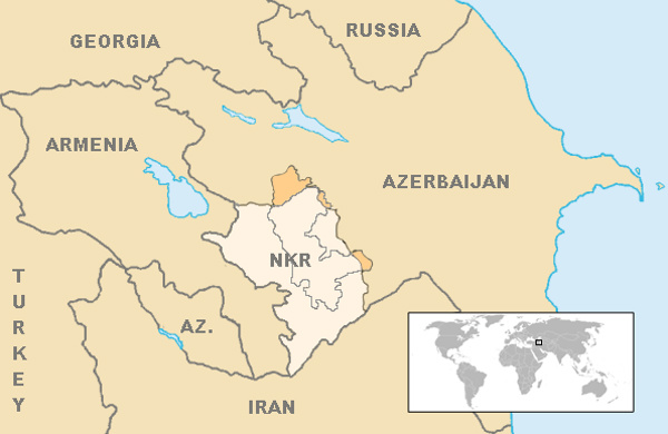 Map of Nagorno Karabakh