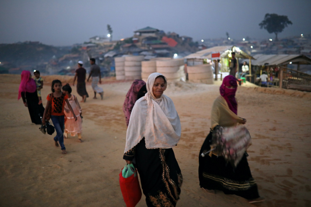 Women in Rohingya refugee camp Coxs Bazaar
