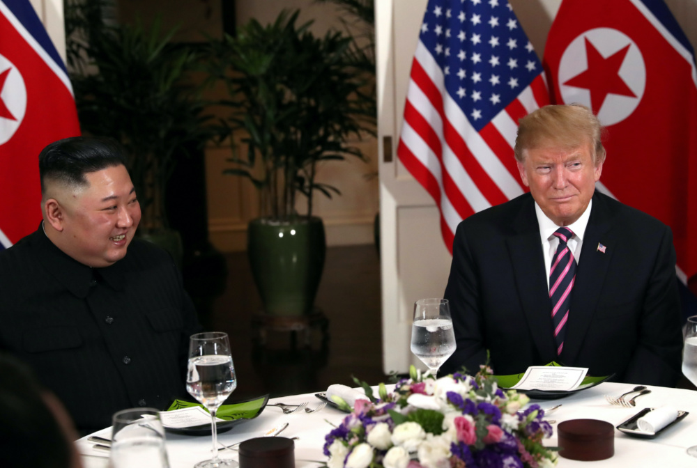 Kim Jong un and Donald Trump Feb 2019