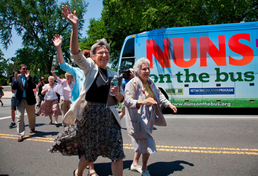 Nuns on the Bus Simone Campbell and Diane Donoghue