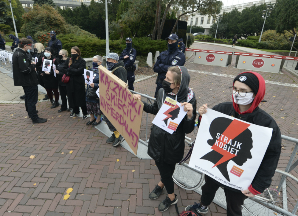 Poland abortion protestors