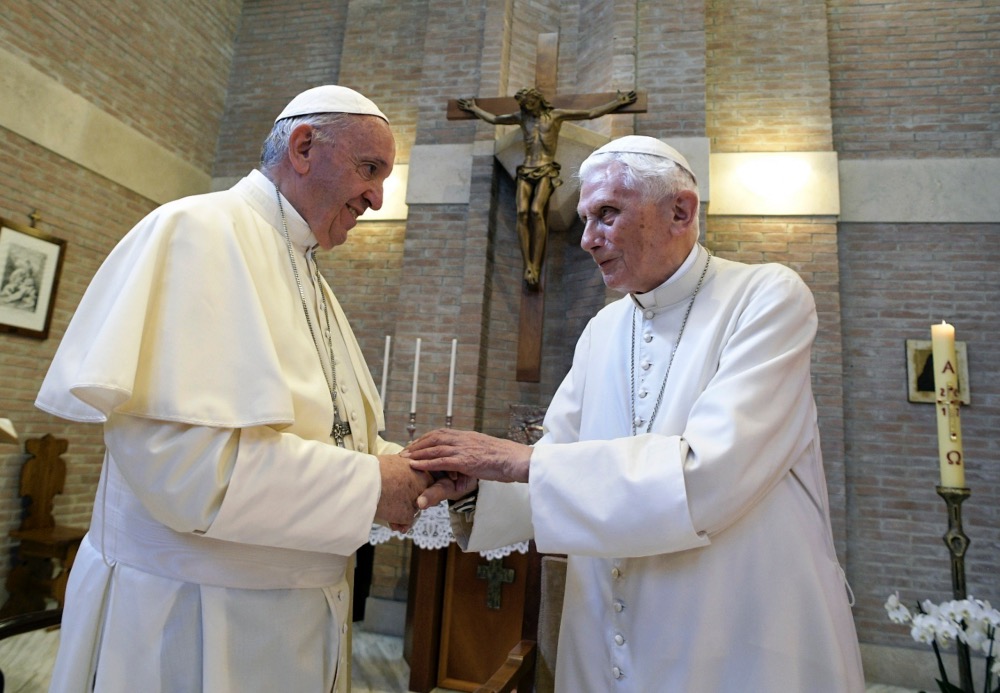 Pope Francis and Pope Benedict June 2017