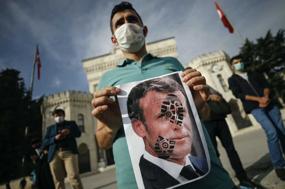 Turkey Macron protests