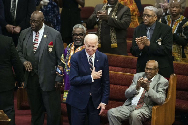 US election Joe Biden at Royal Missionary Baptist
