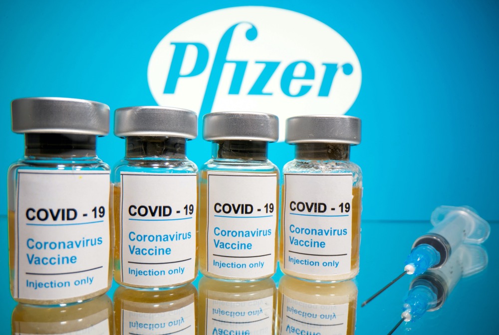Coronavirus Pfizer vaccine vials