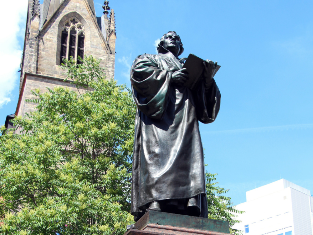 Martin Luther statue Erfurt Germany