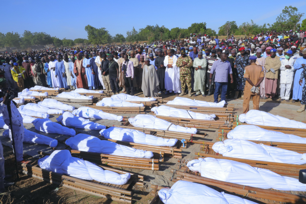 Nigeria Zaabarmar funerals for massacre victims