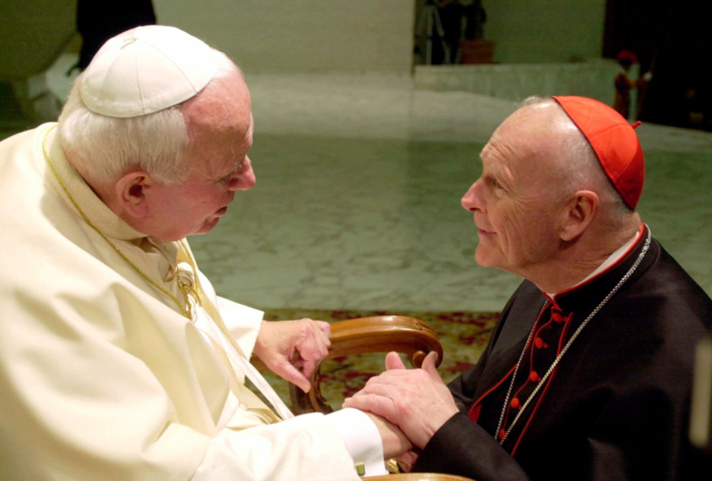 Pope John Paul II and Cardinal Theodore McCarrick 2001