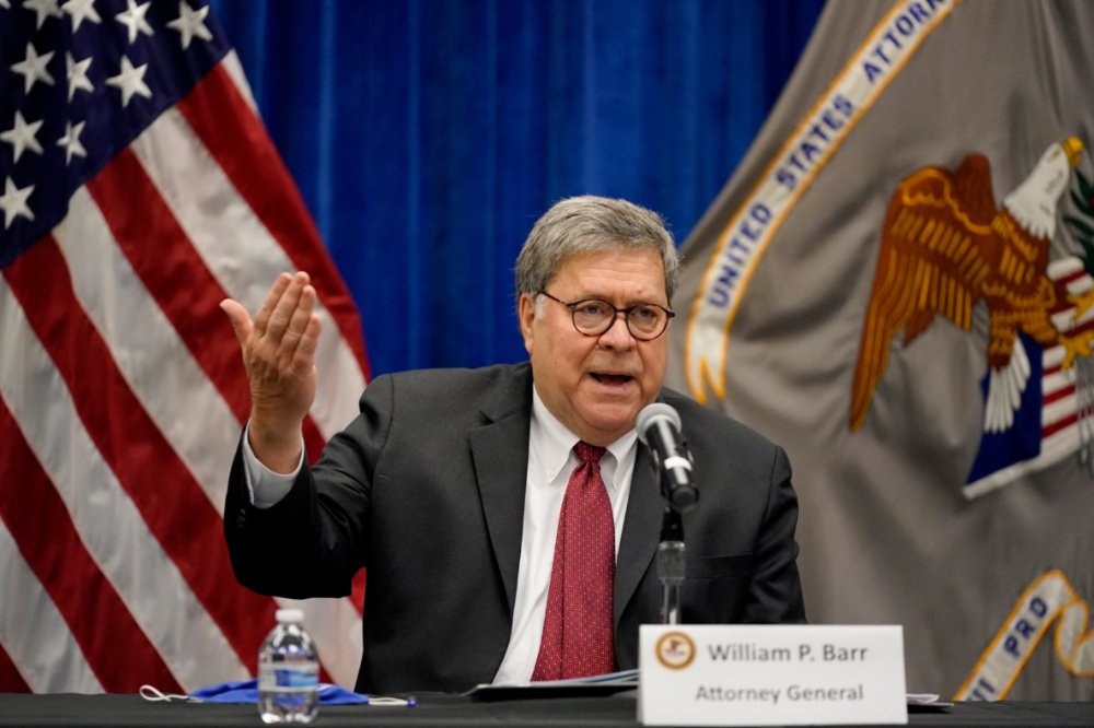 US Attorney General William Barr Oct 2020