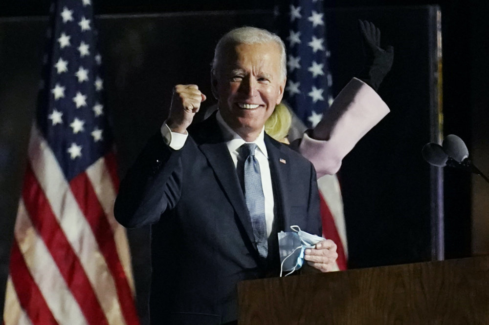 US election Joe Biden in Delaware 4 Nov
