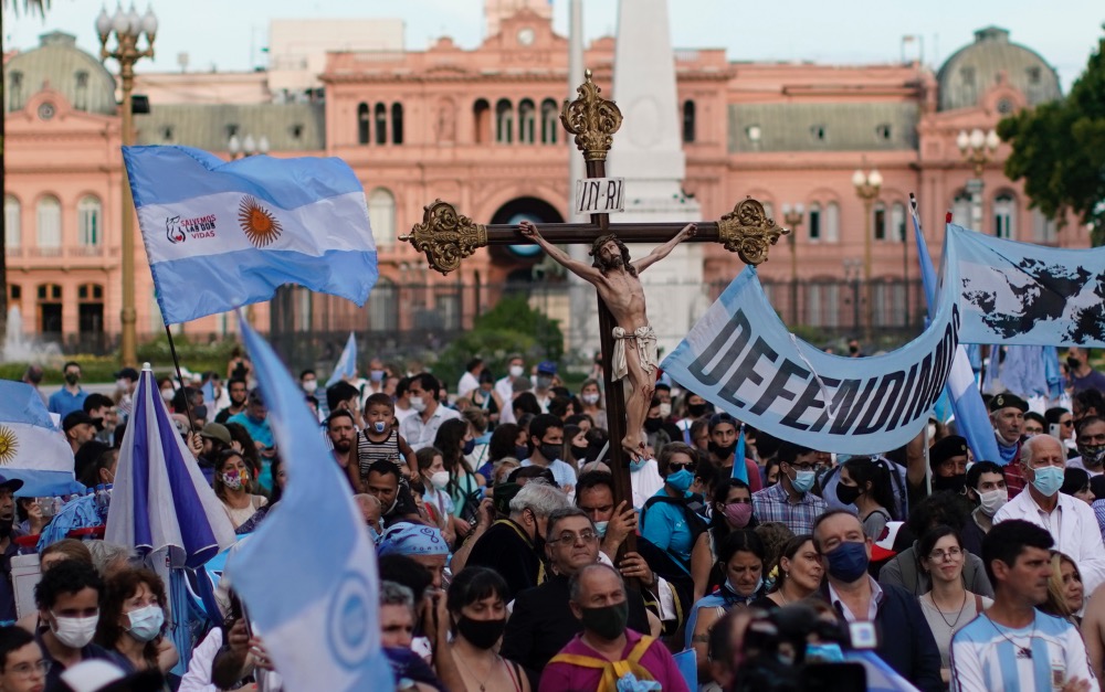 Argentina anti abortion activists