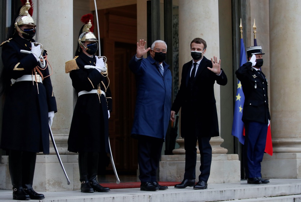 French President Emmanuel Macron and Portugals Prime Minister Antonio Costa