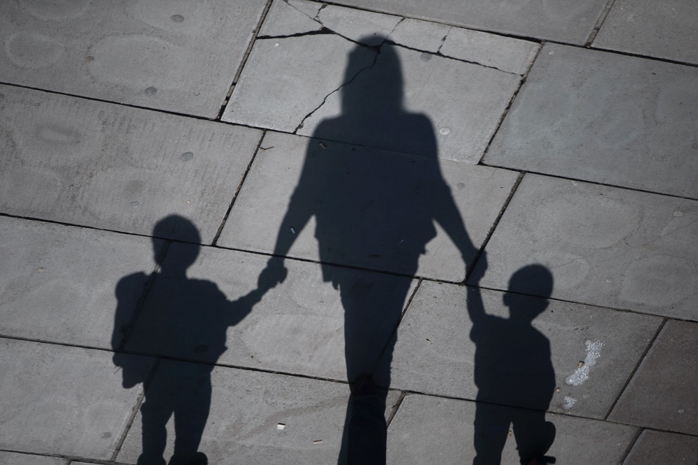 UK London woman and two children