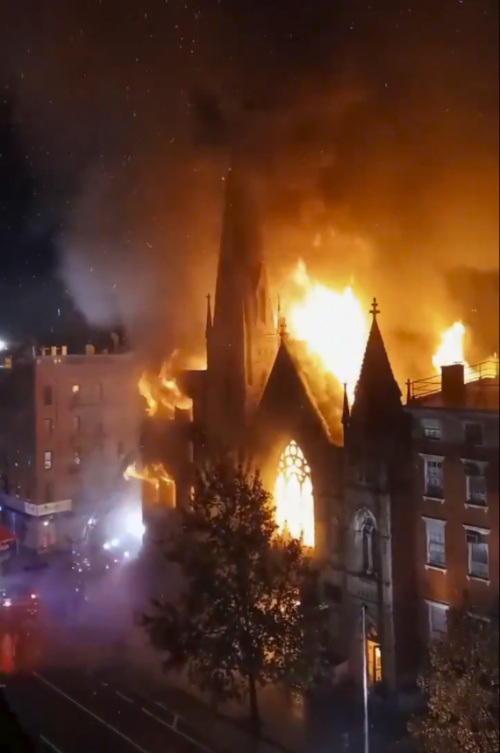 US New York Middle Collegiate Church fire