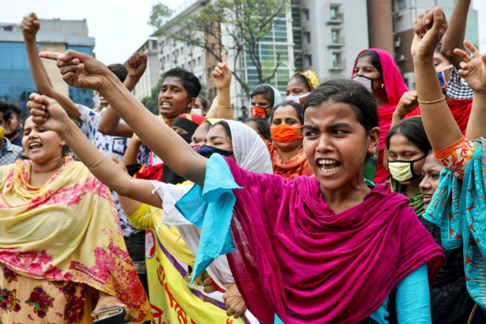 Bangladesh garment workers protest April 2020