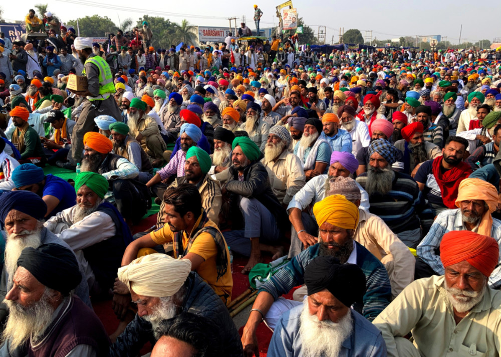 India farmer protests Delhi Haryana state border