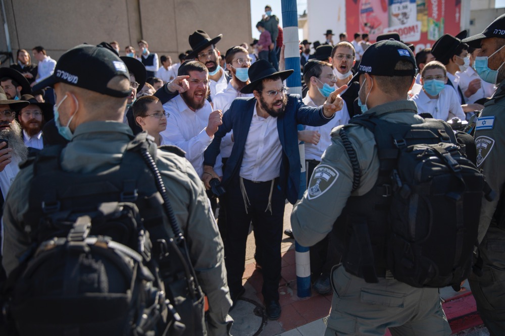 Israel ultra Orthodox coronavirus protest1