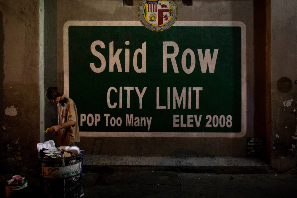US LA Skid Row sign