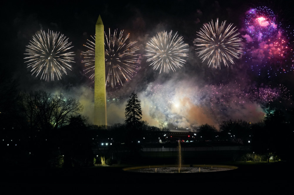 US Washington Monument fireworks