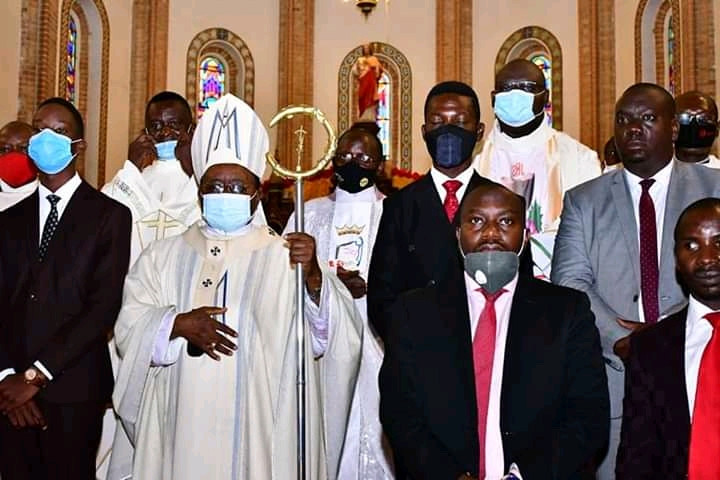 Uganda Archbishop Cyprian Kizito Lwanga and Bobi Wines campaign team