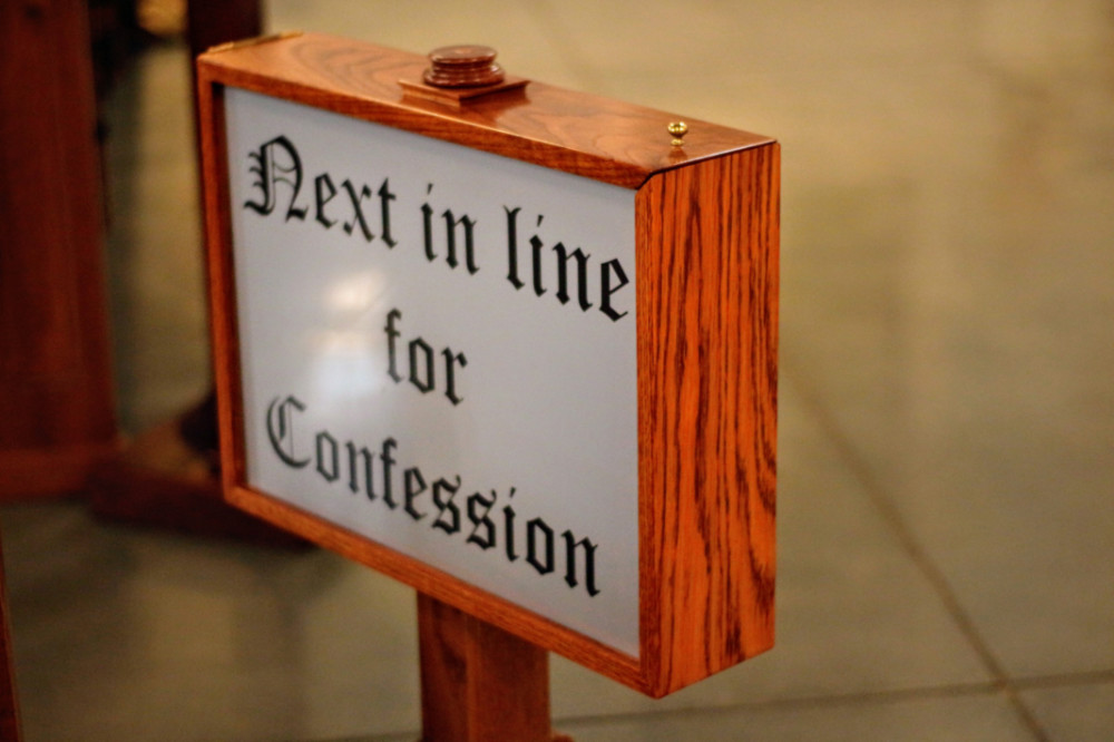 Confessional sign