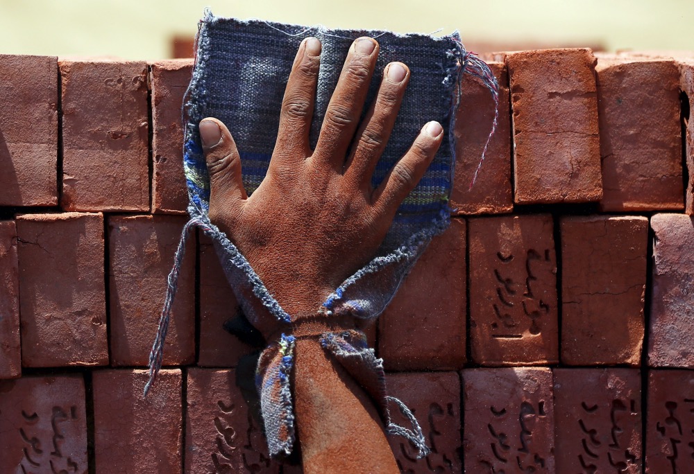 Egypt Cairo Brick worker