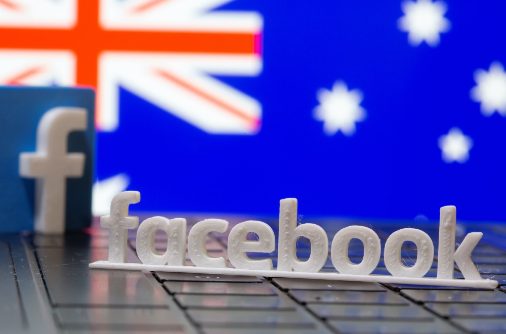 Facebook and Australian flag