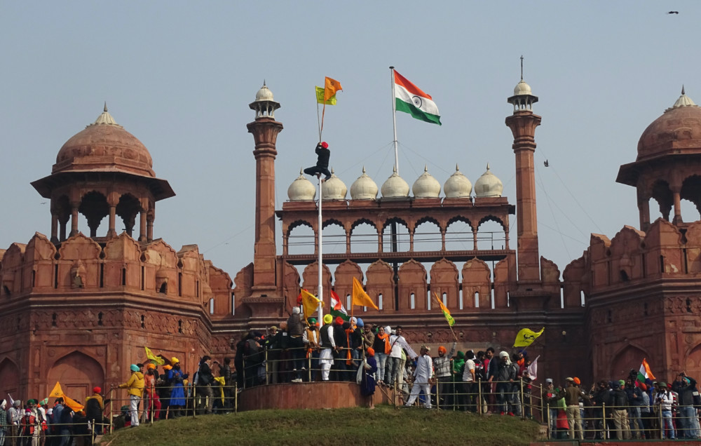 India Farmer protests Red Fort