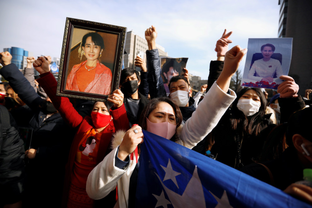 Myanmar protests Japan