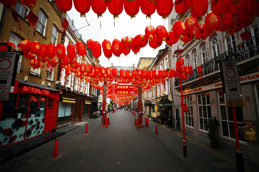 UK London Chinatown March 2020