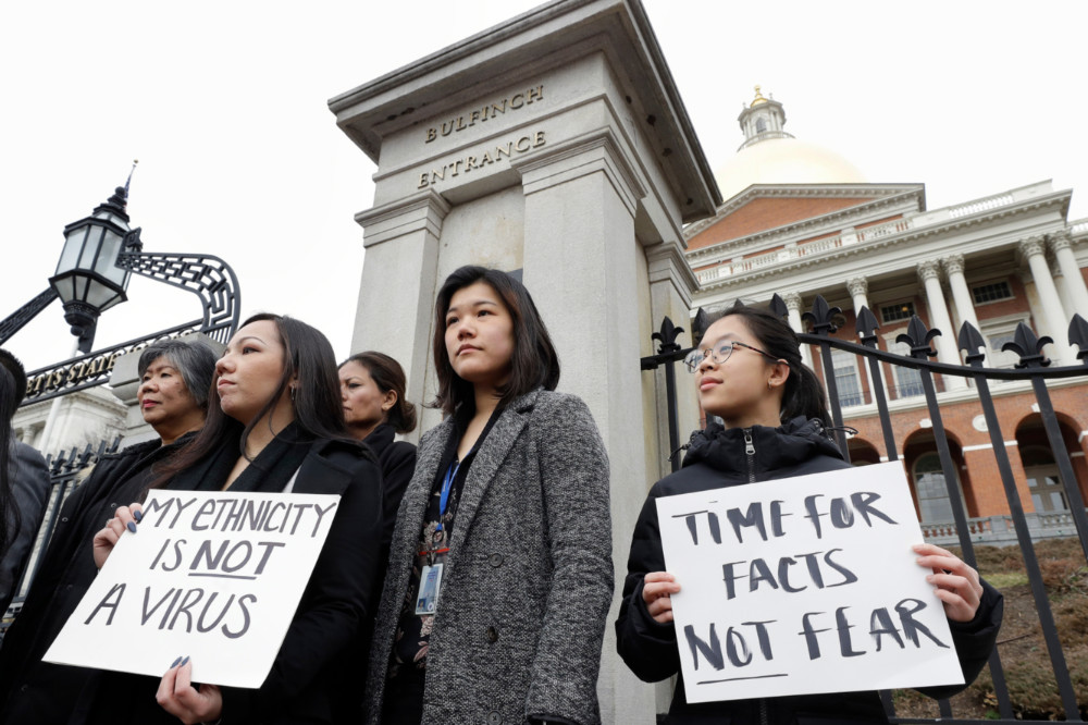 US Boston protest against Asian racism 2020