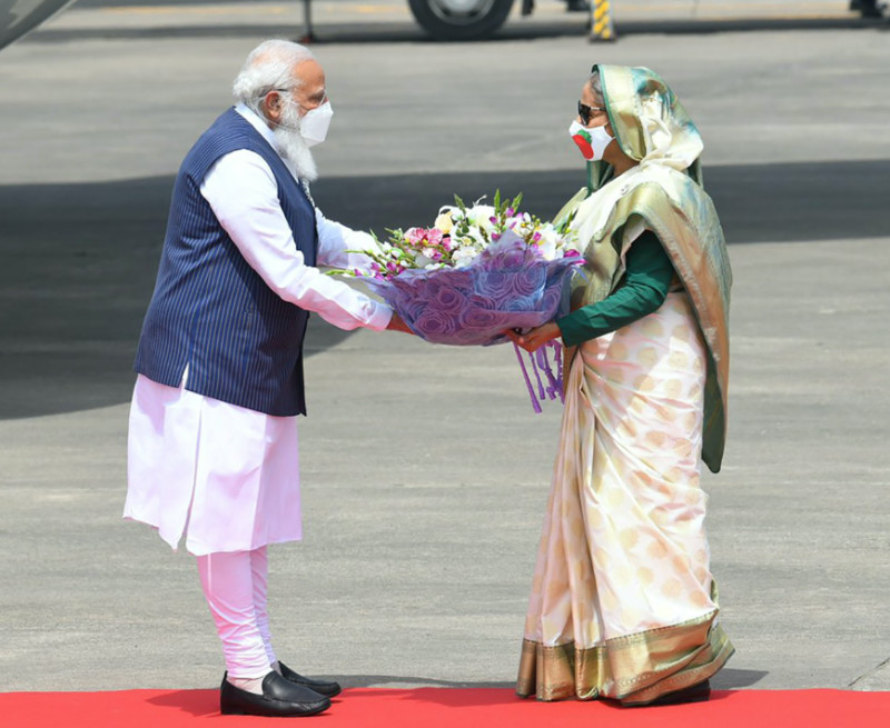 Bangladesh Modi and Hasina