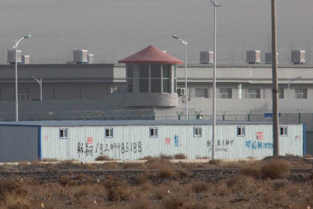China Xinjiang Guard tower and camp