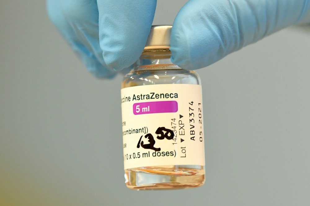 Coronavirus AstraZeneca vaccine bottle