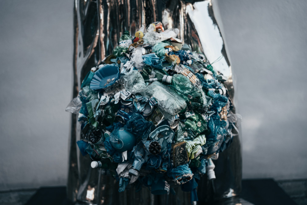 Crushed plastic waste
