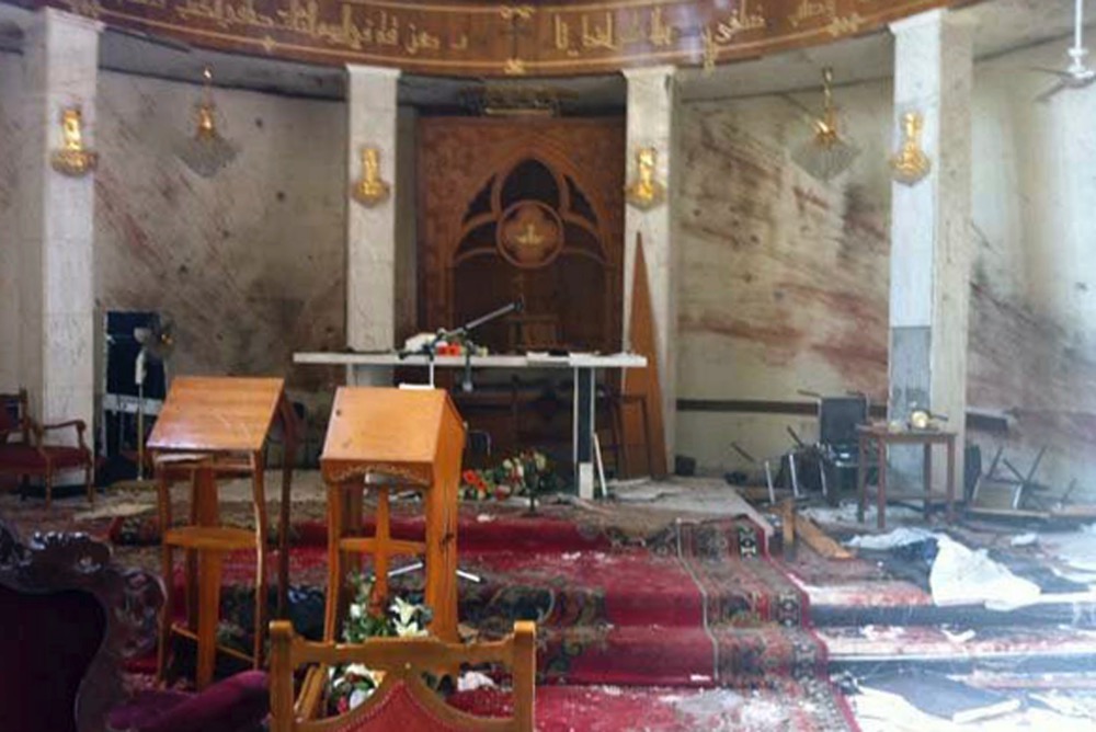 Iraq Baghdad Our Lady of Salvation church after attack