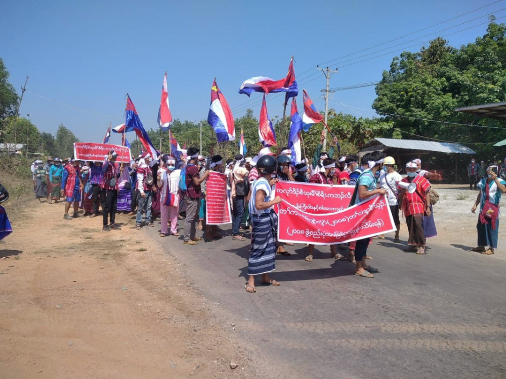 Myanmar protests Kayin state