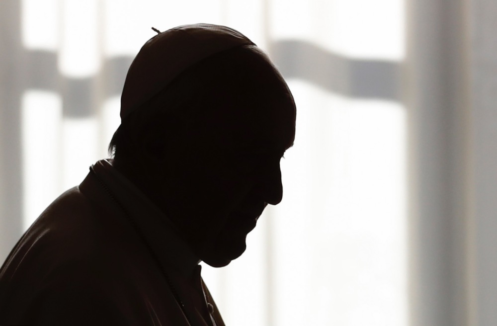 Pope Francis silhouette