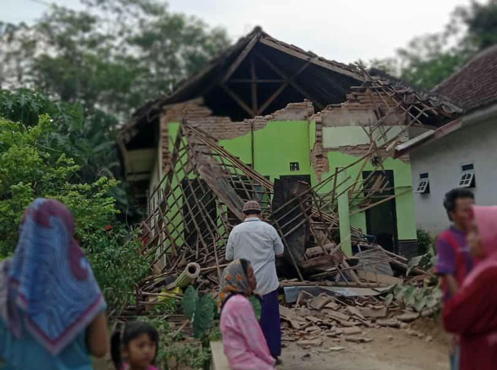 Indonesia earthquake damage in Malang