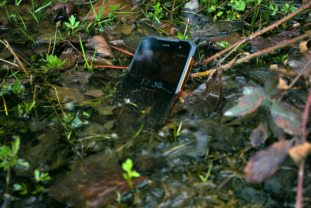 Mobile phone in water