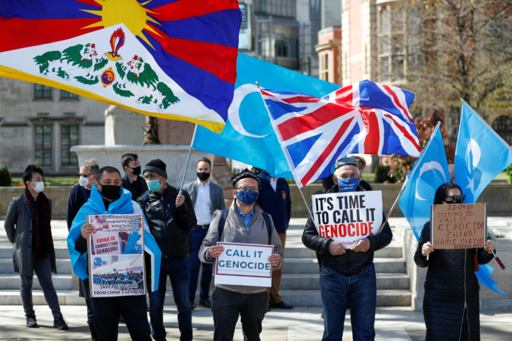 UK London Uighur protest