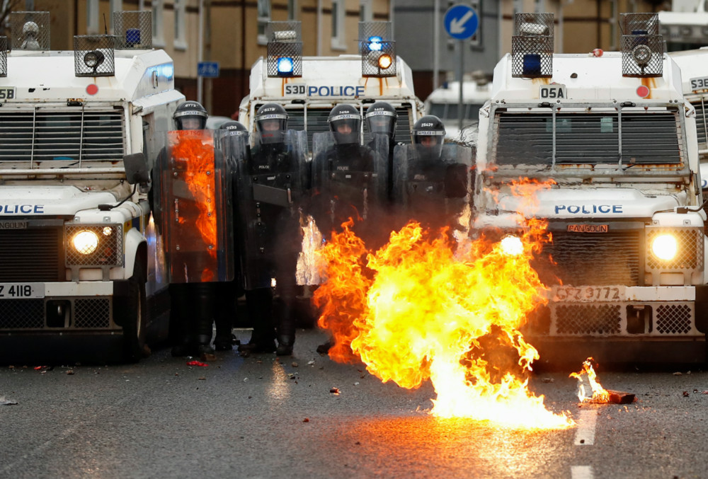 UK Northern Ireland Belfast protests1