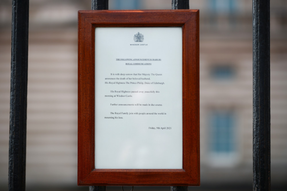 UK Prince Philip death notice