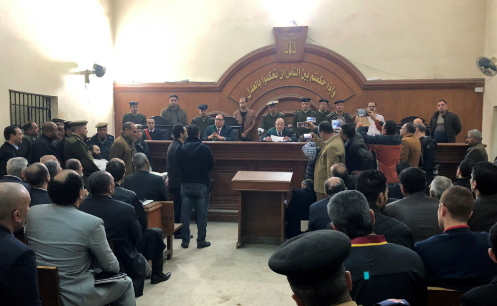 Egypt monk murder courtroom