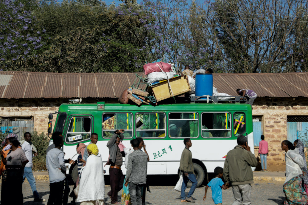 Ethiopia Tigray bus carrying displaced people