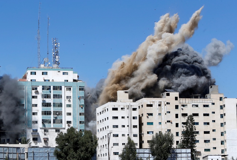 Gaza Office tower housing AP Al Jazeera