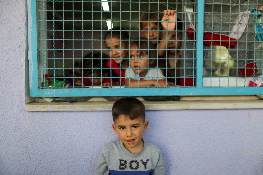 Gaza City UN school displaced Palestinians