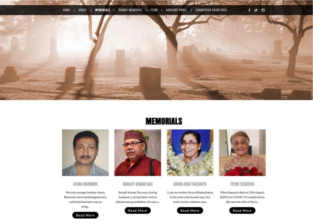 India COVID memorial page2